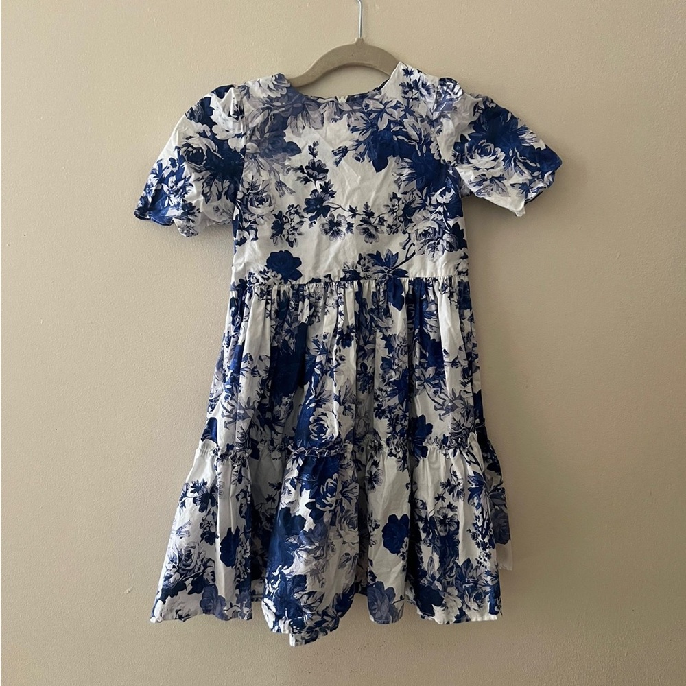 Cara Cara Floral Blue and White Kids Dress